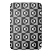 Zwart, wit en grijs geometrisch patroon badmat (Voorkant Verticaal)