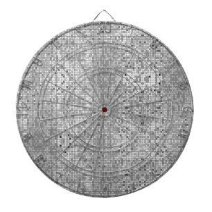 Zwart wit en grijs geometrisch patroon dartbord