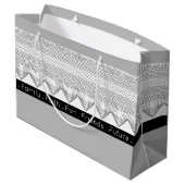 Zwart Wit En Grijs Groot Cadeauzakje (Achterkant Gekanteld)