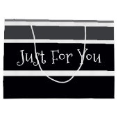 Zwart wit en grijs groot cadeauzakje (Achterkant)