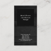 Zwart-wit en grijs hout Moderne platte producten Visitekaartje (Voorkant)