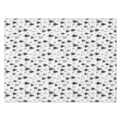 Zwart, wit en grijs kerstboom patroon tafelkleed (Voorkant (Horizontaal))