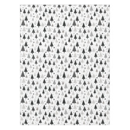 Zwart, wit en grijs kerstboom patroon tafelkleed