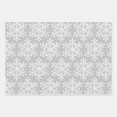 Zwart wit en grijs kerstssluitingen inpakpapier vel (Voorkant 2)