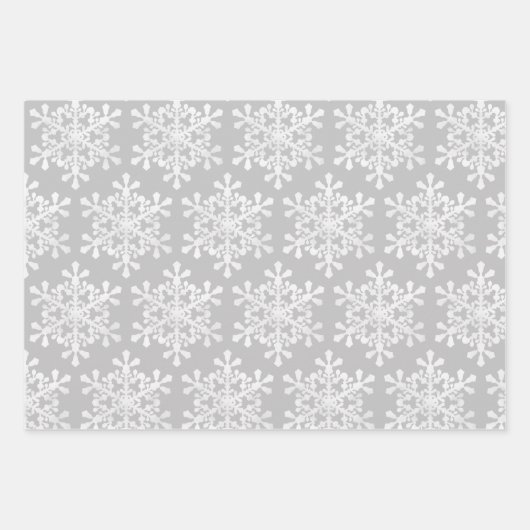 Zwart wit en grijs kerstssluitingen inpakpapier vel (Voorkant 2)