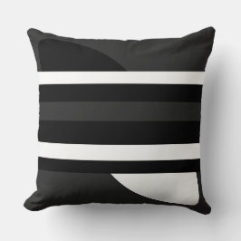 Zwart, wit en grijs kussen