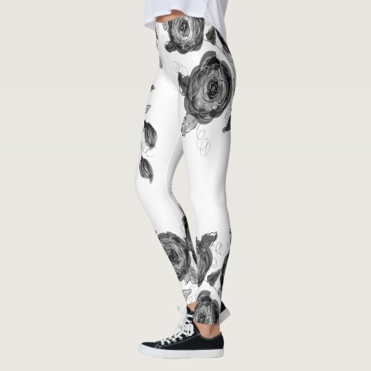 Zwart wit en grijs leggings (Links)