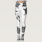 Zwart wit en grijs leggings (Voorkant)