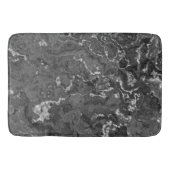 Zwart, wit en grijs marmer abstract badmat (Voorkant)