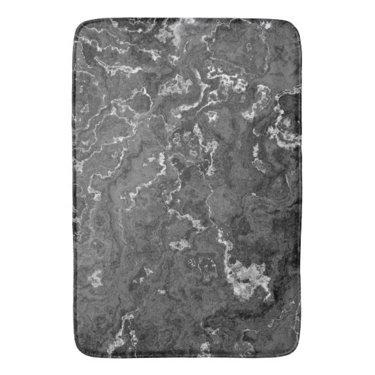 Zwart, wit en grijs marmer abstract badmat (Voorkant Verticaal)