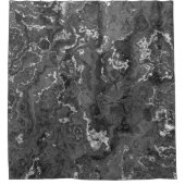 Zwart, wit en grijs marmer abstract douchegordijn (Voorkant)