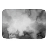 Zwart, wit en Grijs Marmered Abstract Badmat (Voorkant)