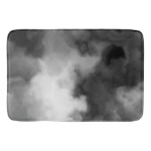 Zwart, wit en Grijs Marmered Abstract Badmat (Voorkant)