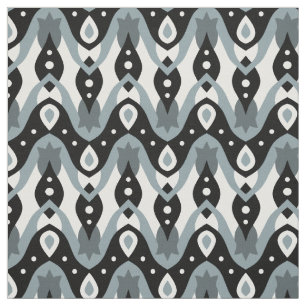 Zwart, wit en grijs monochroom geometrisch patroon stof