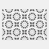 Zwart wit en grijs mozaïekboho geometrische patron inpakpapier vel (Voorkant 2)