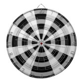 Zwart, wit en grijs patroon dartbord (Voorkant)