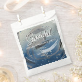 Zwart, wit en grijs penseelstreek dankbaar bedankzakje (Geknipt)