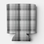 Zwart, Wit en Grijs Plaid Foam Koelbox Blikjeskoeler (Achterkant)