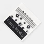 Zwart wit en grijs servet (Hoek)