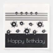 Zwart wit en grijs servet (Voorkant)