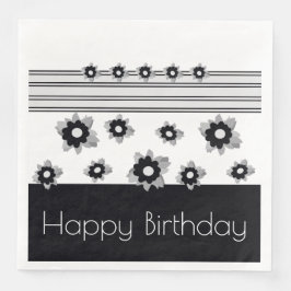 Zwart wit en grijs servet