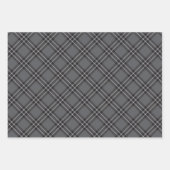 Zwart wit en grijs speldenstang inpakpapier vel (Voorkant 2)