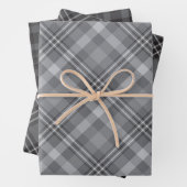 Zwart wit en grijs speldenstang inpakpapier vel (In situ)