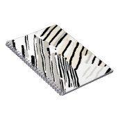 Zwart, wit en grijs strepen geometrisch patroon notitieboek (Rechterzijde)