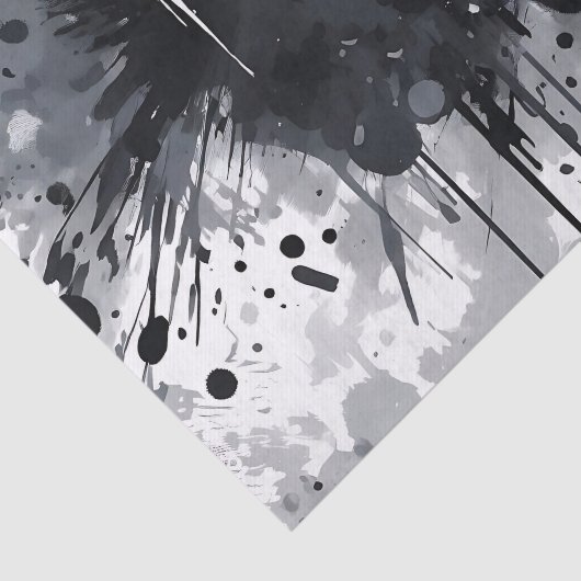 Zwart wit en grijs textuur tissuepapier (Detail)