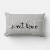 Zwart Wit en Grijs Thuis Is Het Best Kussen (Voorkant)