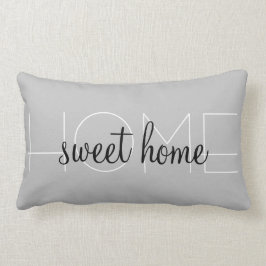 Zwart Wit en Grijs Thuis is het mooist Kussen