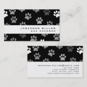 Zwart wit en grijs verf afdrukken visitekaartje (Voorkant / Achterkant)