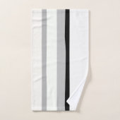 Zwart, wit en groen Abstracte strepen Bad Handdoek (Handdoek)
