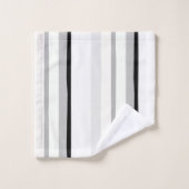 Zwart, wit en groen Abstracte strepen Bad Handdoek (Wasdoekje)