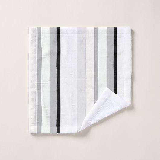 Zwart, wit en groen Abstracte strepen Bad Handdoek (Wasdoekje)