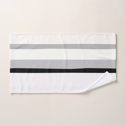 Zwart, wit en groen Abstracte strepen Bad Handdoek (Handdoek)