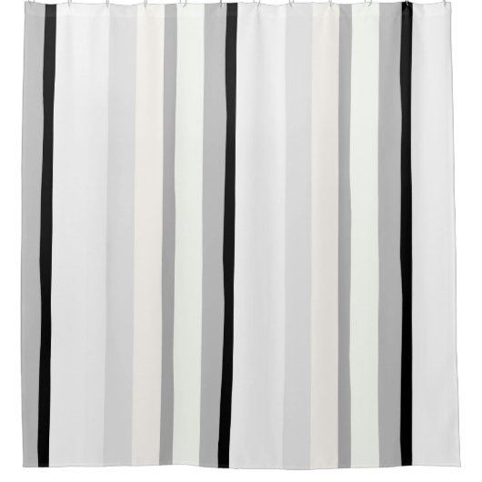 Zwart, wit en groen Abstracte strepen Douchegordijn (Voorkant)