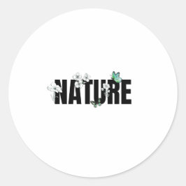 Zwart Wit en Groen Natuur Sticker