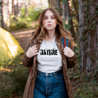 Zwart Wit en Groen Natuur T-Shirt