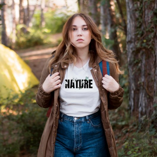 Zwart Wit en Groen Natuur T-Shirt