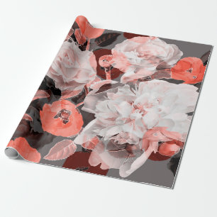 zwart-wit en kleurrijk rood, w cadeaupapier