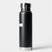Zwart Wit en Magenta Minimalistisch Christelijk Waterfles (Links)