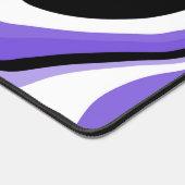 Zwart, wit en Paars vloeibaar Abstract Bureaumat (Hoek)