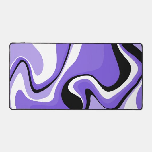 Zwart, wit en Paars vloeibaar Abstract Bureaumat (Voorkant)