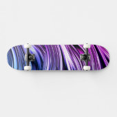 Zwart, Wit, en Paarse Strepen Persoonlijk Skateboard (Horizontaal)