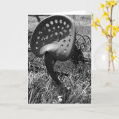 Zwart, wit en roestvrij kaart (Gele Bloem)