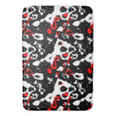 Zwart wit en Rood Abstract Badmat (Voorkant Verticaal)