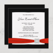 Zwart wit en rood alle gelegenheden kaart (Voorkant / Achterkant)