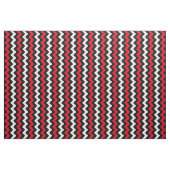 Zwart Wit en Rood Chevron Stof (Fat Quarter)