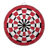 Zwart wit en rood dartboard dartbord (Voorkant)